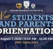 New Students and Parents Orientation.